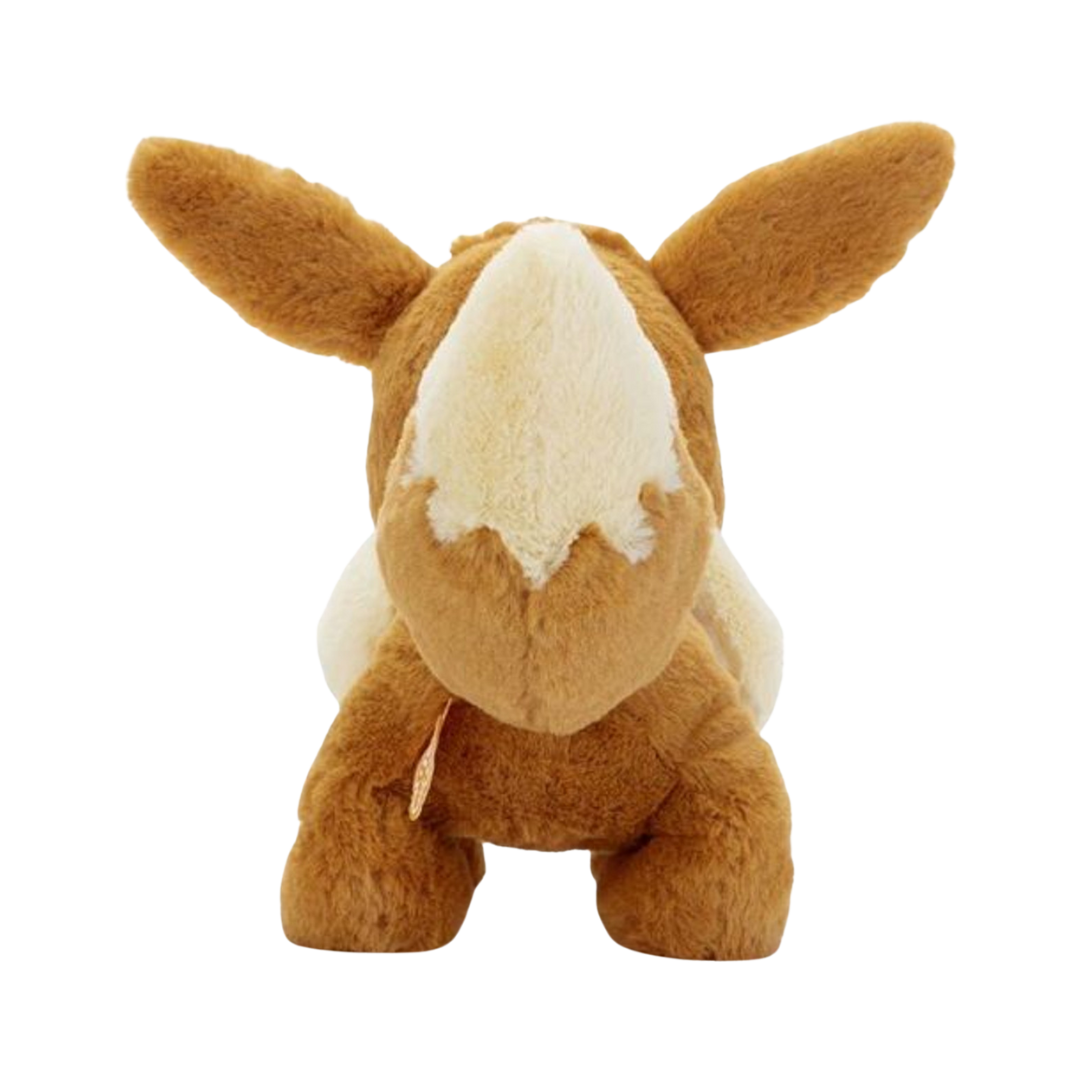 Takara Tomy 10" Kutakutatatta Eevee plush, soft and cuddly medium-sized Pokémon plush with charming details, perfect for fans and collectors.