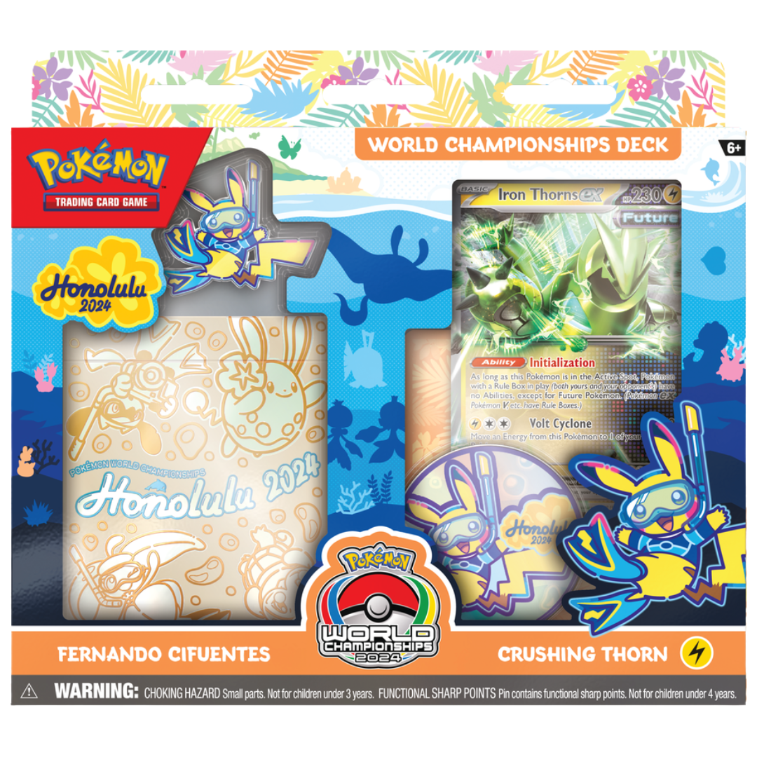 Pokémon 2024 Championship Battle Deck Fernando Cifuentes Crushing Thorn, official championship deck with competitive cards and strategies for Pokémon TCG players.