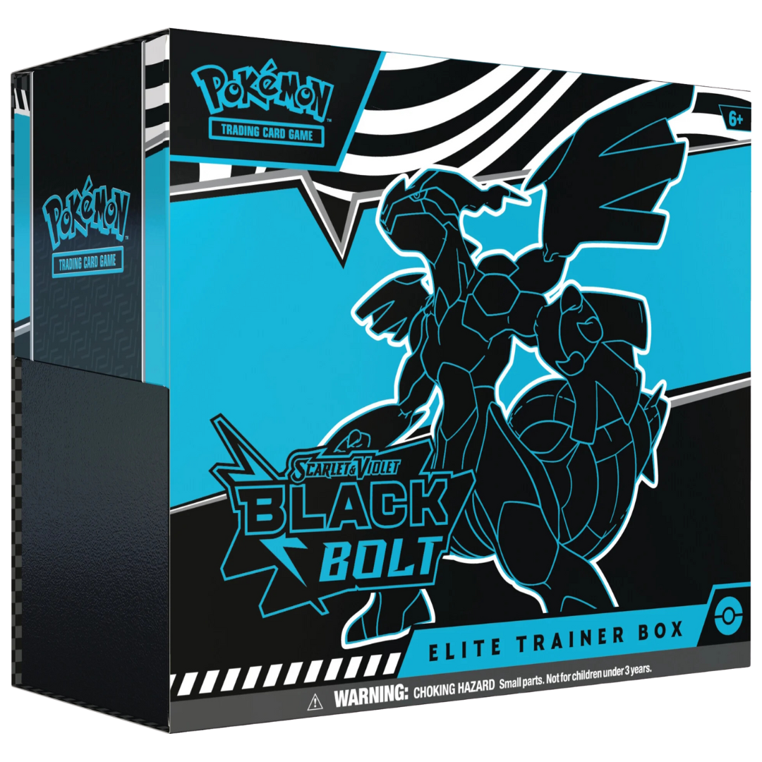 Pokemon Black Bolt Elite Trainer Box with Thundurus promo and accessories
