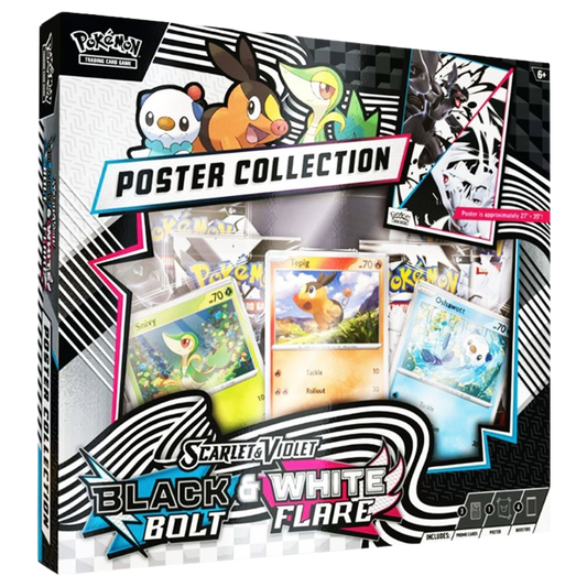 Unova Poster Collection box with Snivy, Tepig, Oshawott promo cards, boosters and poster