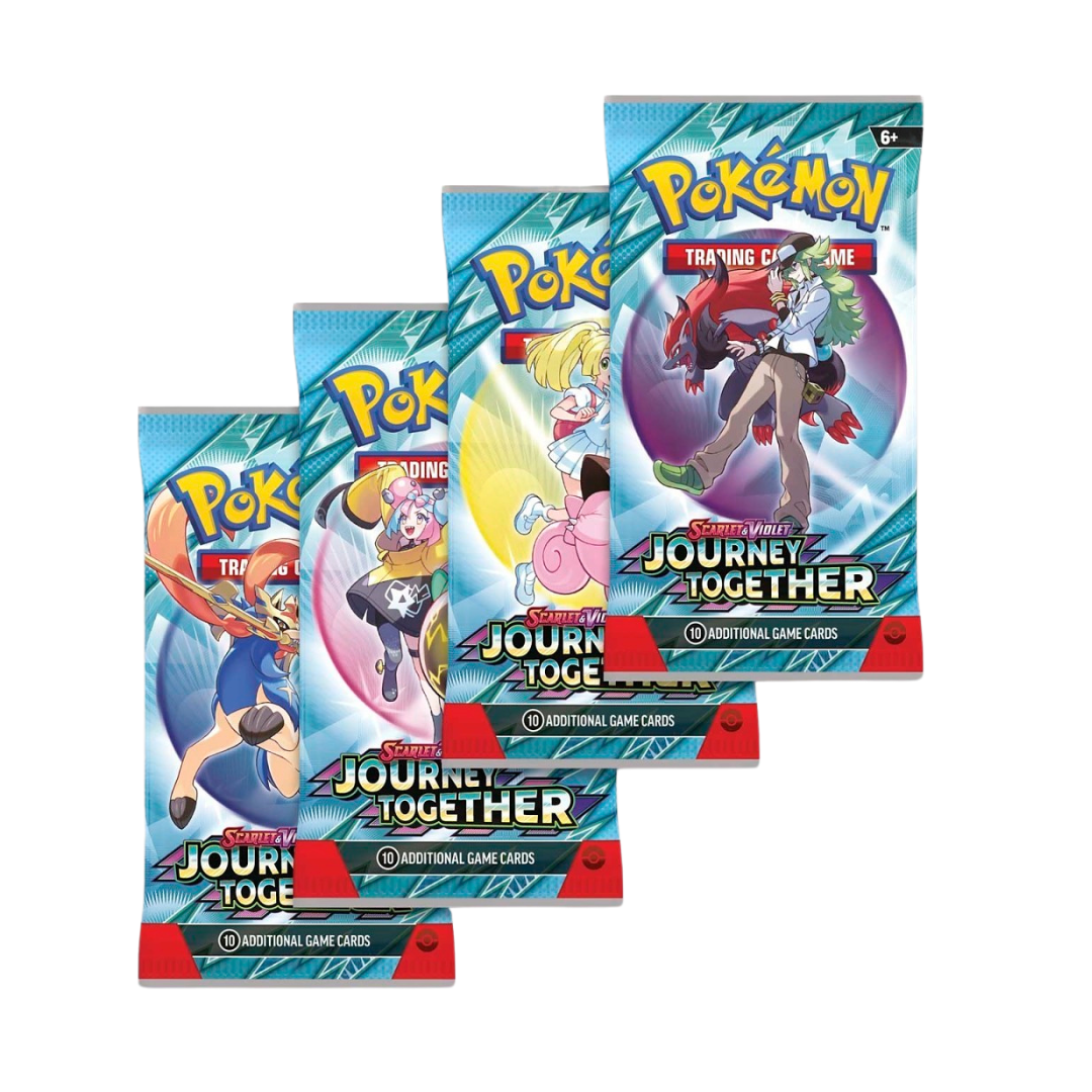 Pokémon Journey Together Booster Pack featuring new Pokémon cards, collectible artwork, and exciting pulls for TCG collectors and competitive players.