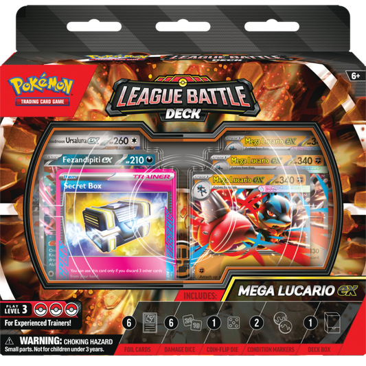Pokemon TCG Mega Lucario EX League Battle Deck with ready to play 60 card deck and accessories