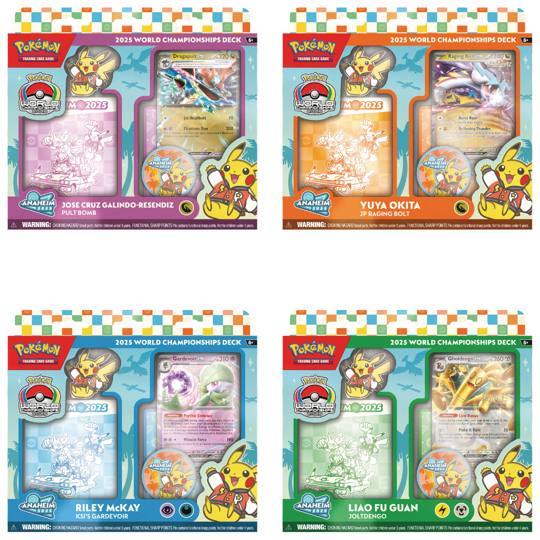 Pokemon 2025 World Championship Deck featuring championship replica deck and exclusive accessories