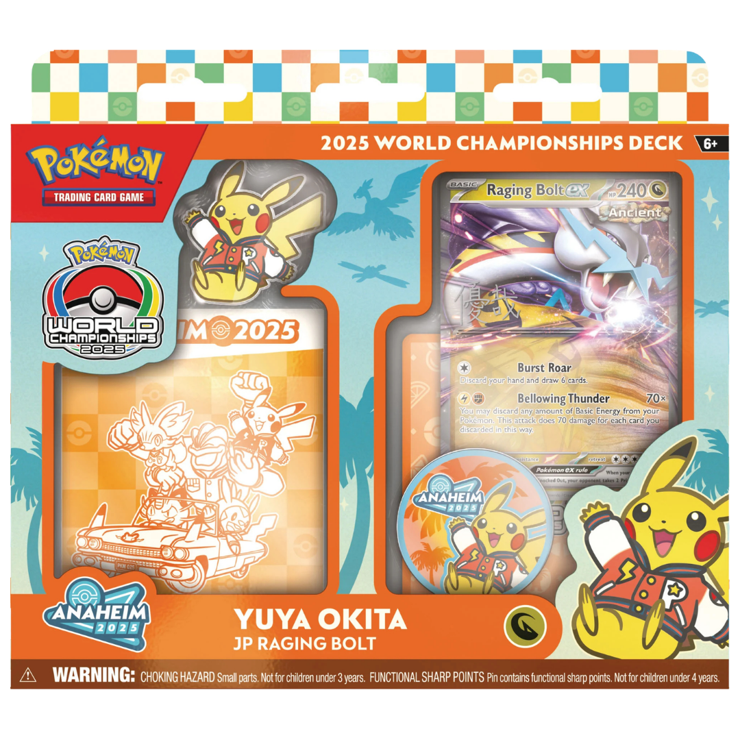 Pokemon 2025 World Championship Deck Yuka Okita JP Raging Bolt featuring Raging Bolt ex and accessories