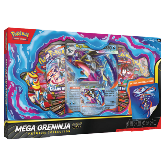 Pokemon TCG Mega Greninja EX Box Set with foil promo oversized card and booster packs
