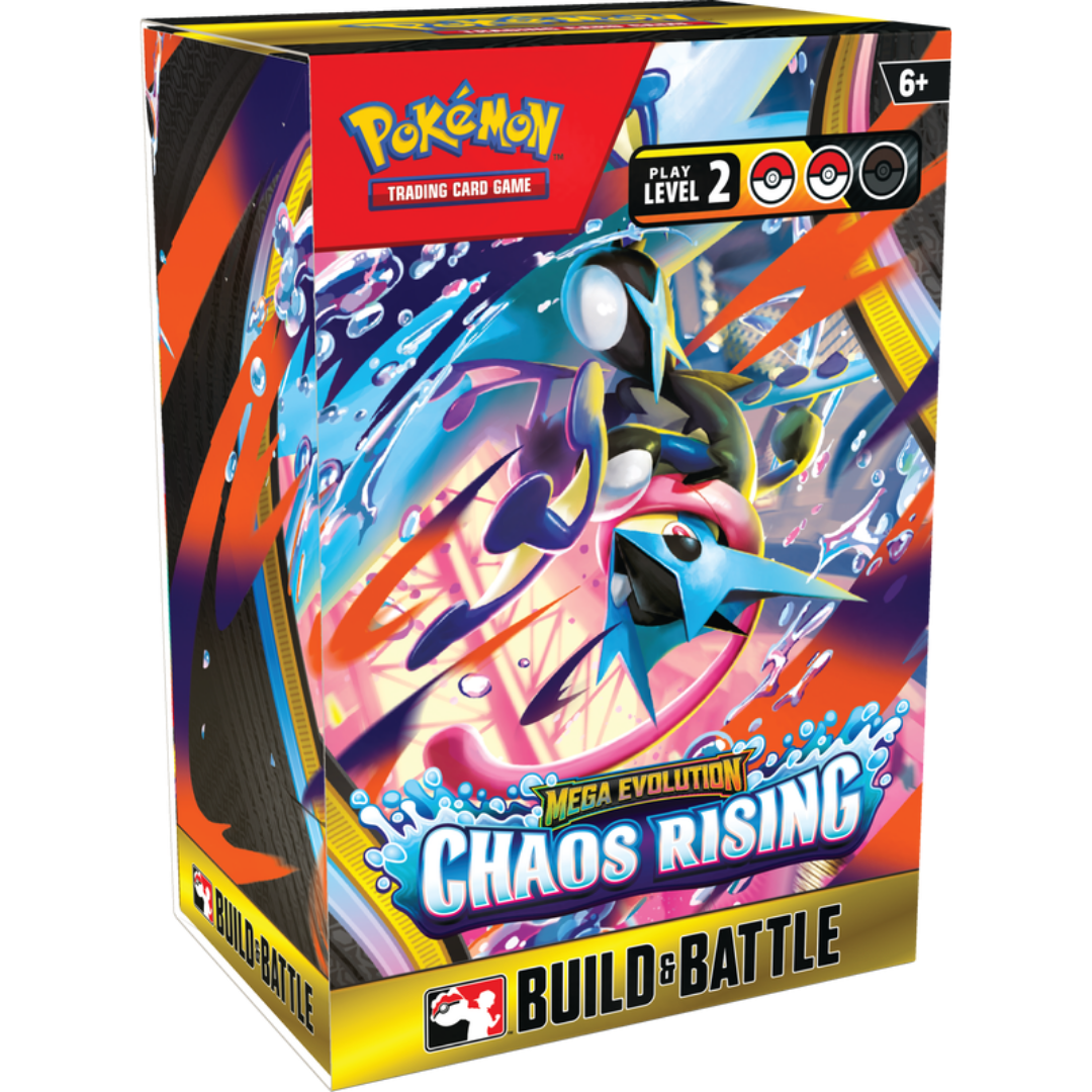 Pokemon Chaos Rising Build & Battle Box sealed Pokémon TCG prerelease product with 4 booster packs and 40 card deck