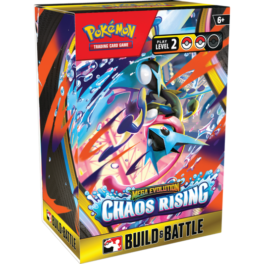 Pokemon Chaos Rising Build & Battle Box sealed Pokémon TCG prerelease product with 4 booster packs and 40 card deck