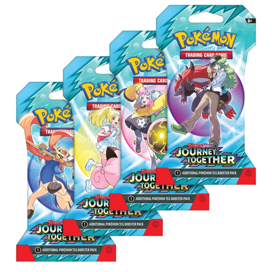 Pokémon Journey Together Sleeved Booster Pack featuring sealed collectible packaging, new Pokémon cards, and exciting pulls for TCG collectors and players.