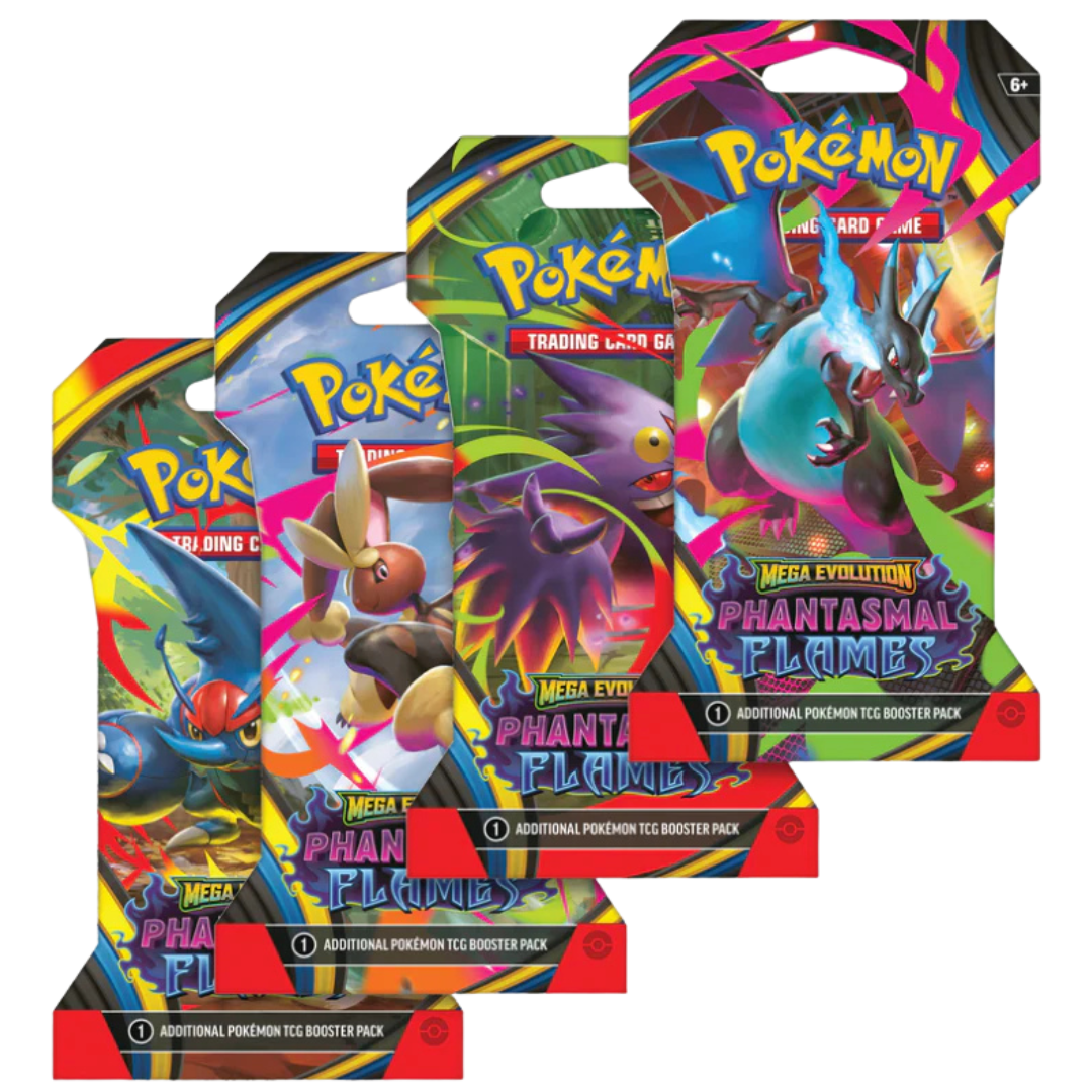 Pokemon ME02 Phantasmal Flames sleeved booster pack sealed English Pokémon TCG pack
