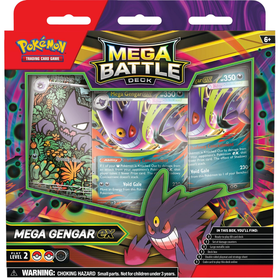 Pokemon Mega Battle Deck Mega Gengar EX sealed starter deck with coin and playmat