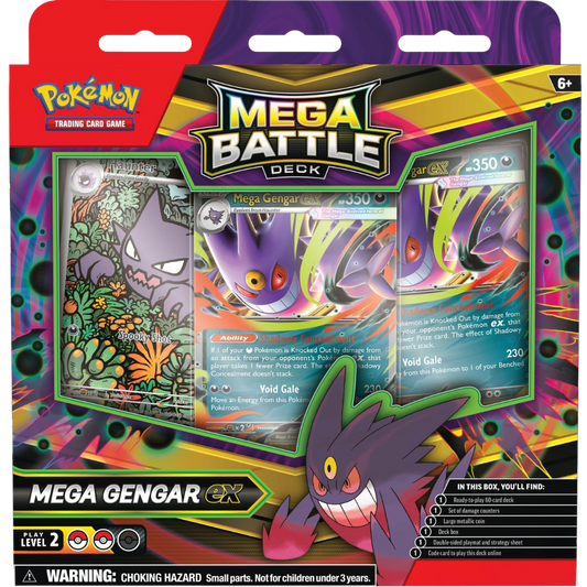 Pokemon Mega Battle Deck Mega Gengar EX sealed starter deck with coin and playmat