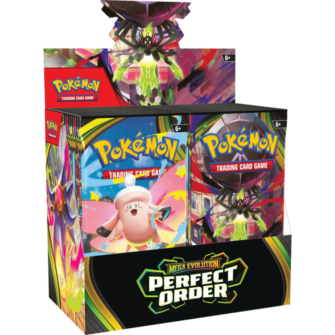 Pokemon TCG Mega Evolution Perfect Order Booster Box containing 36 booster packs from the Perfect Order expansion