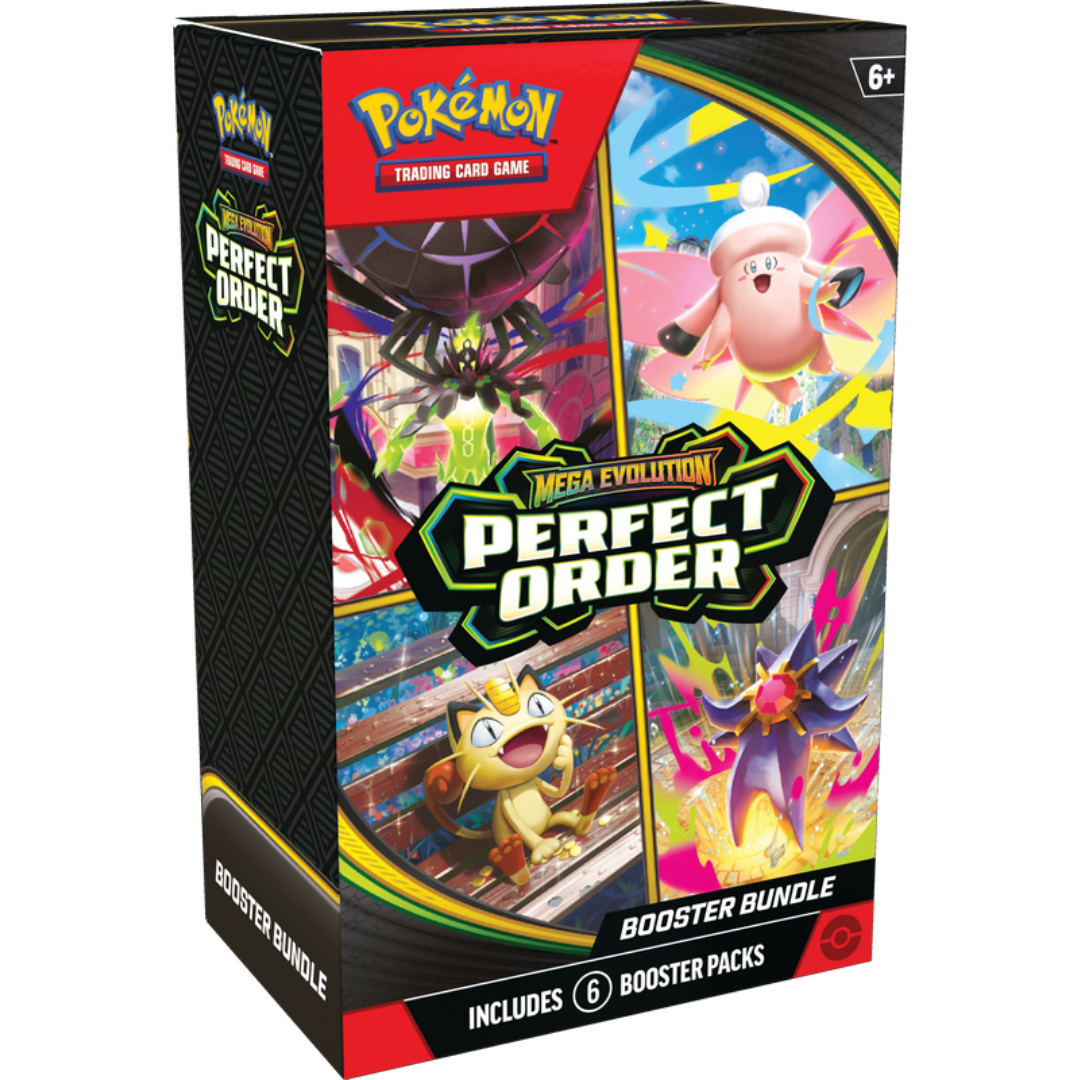 Pokemon TCG Mega Evolution Perfect Order Booster Bundle with 6 booster packs from the Perfect Order expansion