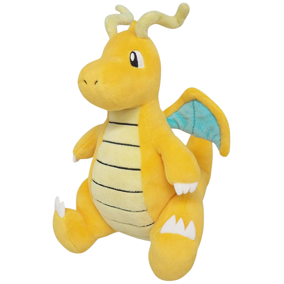 San-ei Pokémon All Star Collection Dragonite plush soft toy with embroidered details