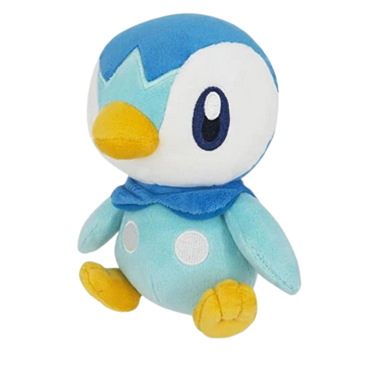 Pokémon San-ei All Star Collection Piplup plush toy with detailed stitching
