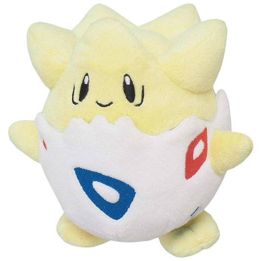 San-ei Pokémon All Star Collection Togepi plush soft toy with embroidered details