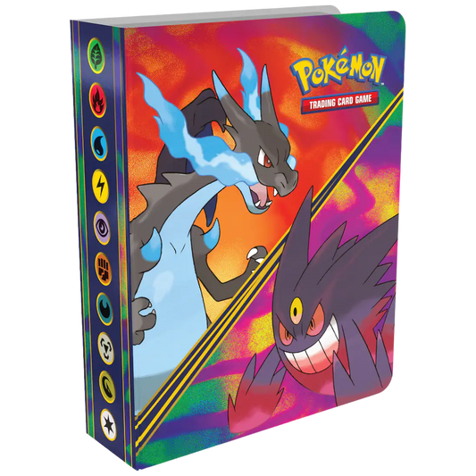 Pokemon TCG Mini Portfolio 2026 featuring Charizard Mega Charizard and X Gengar 