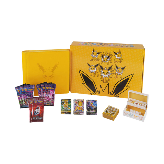 Pokemon Simplified Chinese Jolteon Eevee Advanced Gift Box with promo cards and accessories