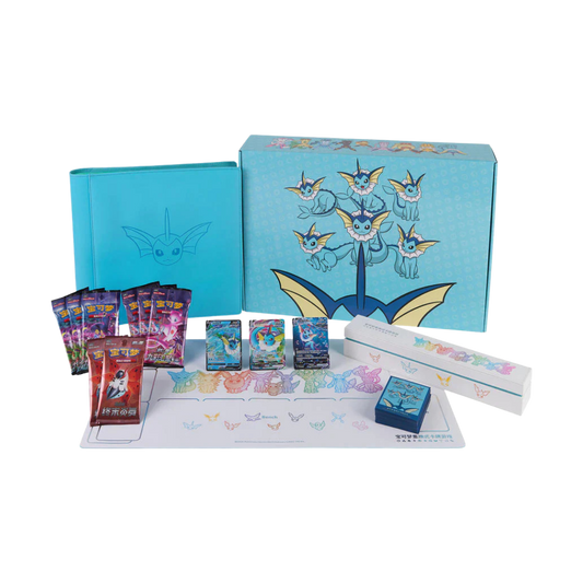 Pokemon Simplified Chinese Vaporeon Eevee Advanced Gift Box with promo cards and accessories
