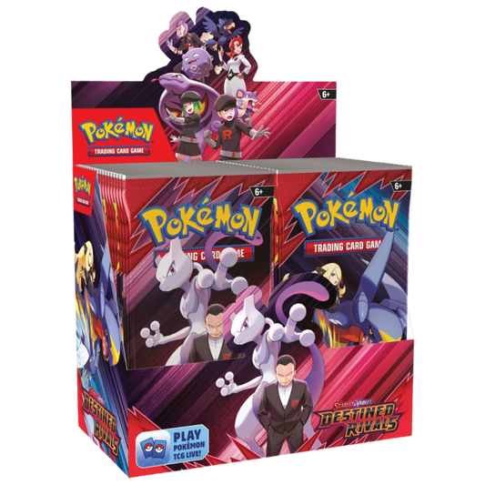 Pokemon SV10 Destined Rivals Booster Box, sealed 36-pack box from Scarlet & Violet expansion for Pokémon TCG collectors, players, and deck builders.