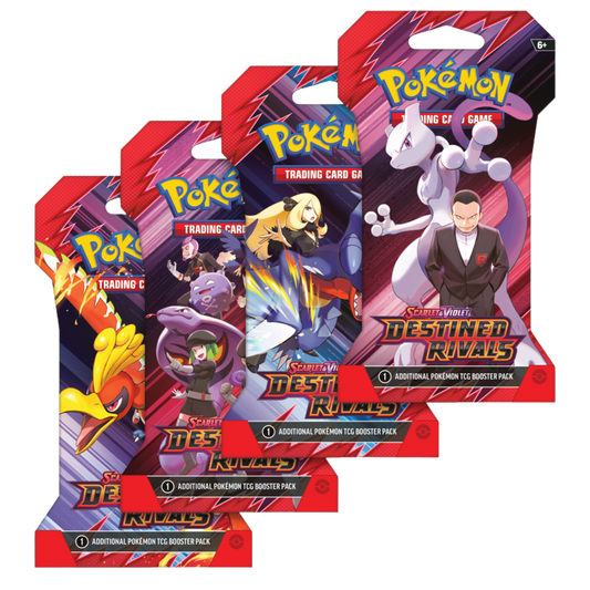 Pokemon SV10 Destined Rivals Sleeved Booster, single sealed pack from Scarlet & Violet expansion for collectors and competitive Pokémon Trading Card Game players.