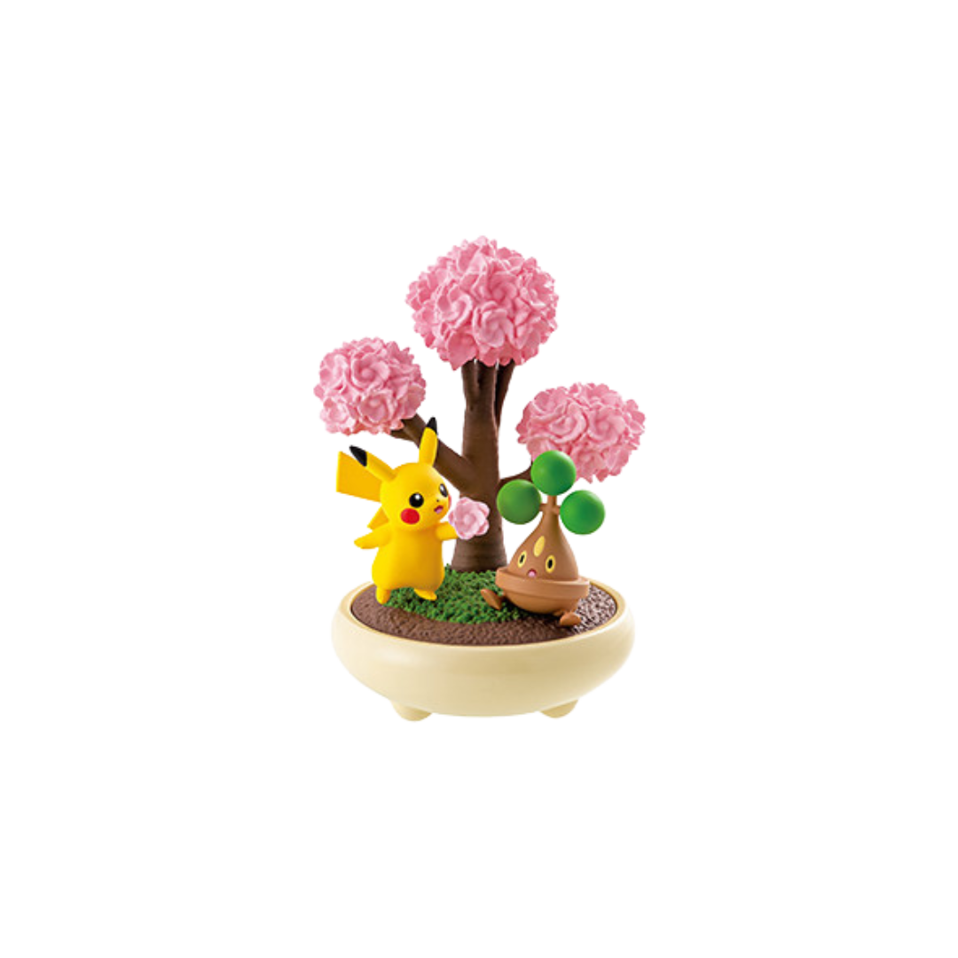 Re-Ment Pokémon Pocket Bonsai Vol. 2 Blind Box featuring miniature bonsai-style displays with beloved Pokémon characters in intricate settings.