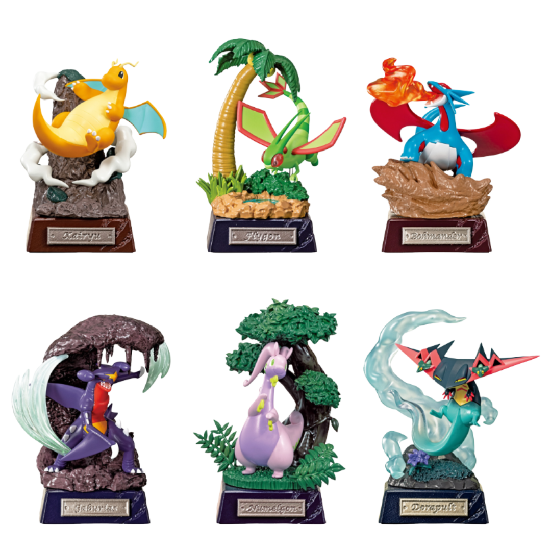 Re-Ment Pokémon Pocket Statue - Dragons Blind Box featuring mini collectible dragon-type Pokémon figures.