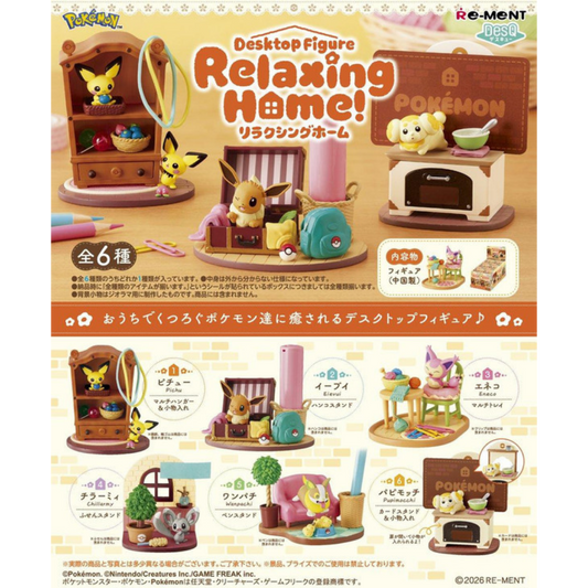 Re Ment Pokemon Relaxing Home set of 6 blind box collectible figures
