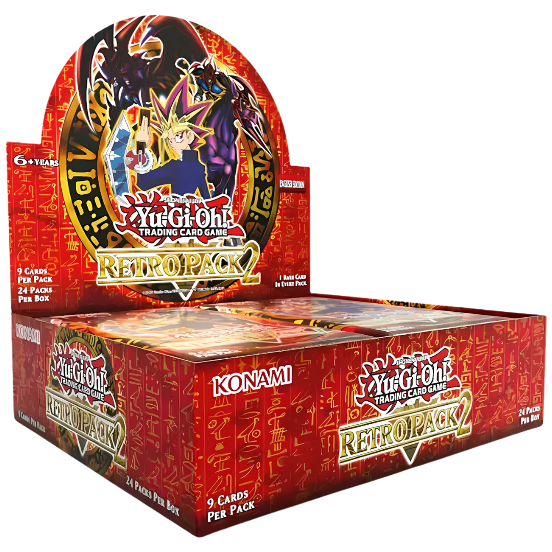 Yu-Gi-Oh! Retro Pack 2 2025 Booster Box re-release of vintage cards with doubled foil rates and full set of 101 cards