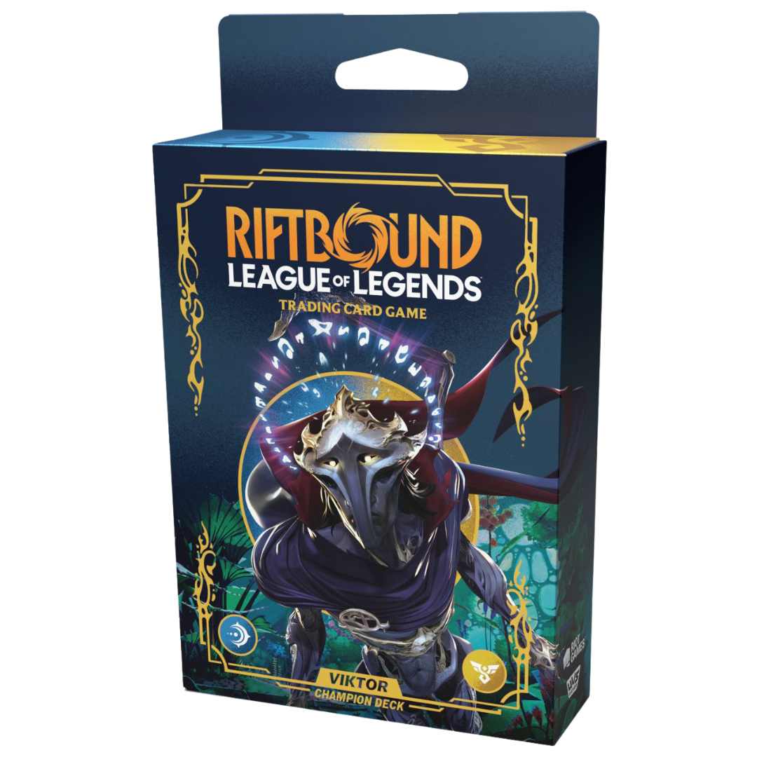 Riftbound League of Legends TCG Viktor Champion Deck, pre-built control deck with tech-focused gameplay for fans of strategic play and LoL’s Machine Herald.







