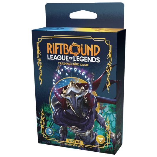 Riftbound League of Legends TCG Viktor Champion Deck, pre-built control deck with tech-focused gameplay for fans of strategic play and LoL’s Machine Herald.








