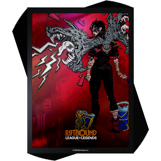 Riftbound League of Legends Vi art sleeves for trading card gameplay