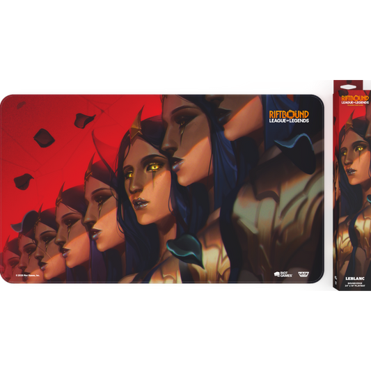 Riftbound League of Legends LeBlanc playmat with non slip rubber backing