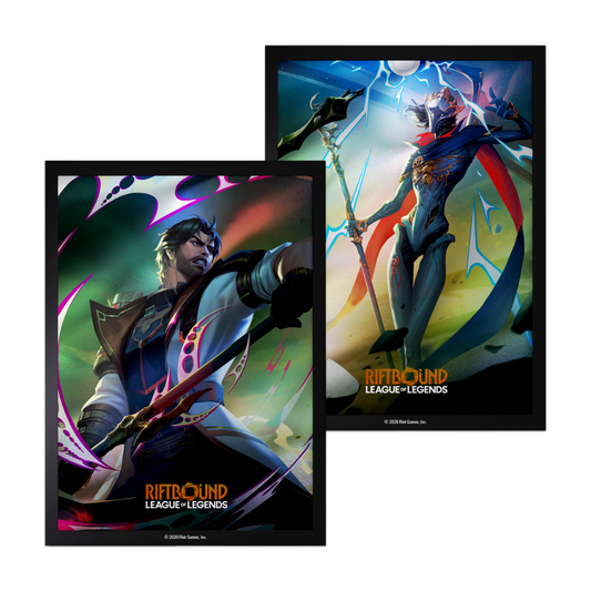 Riftbound League of Legends TCG Vendetta Jayce vs Viktor 100 count art sleeves for standard-size trading cards