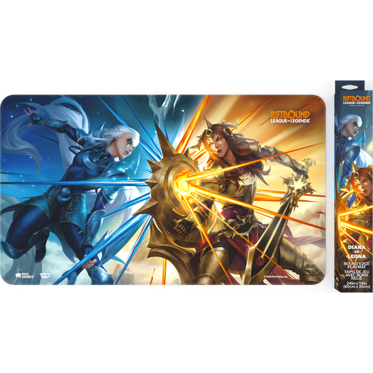Riftbound League of Legends TCG Vendetta Diana vs Leona 24 x 14 inch premium playmat