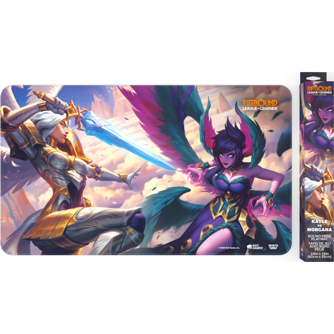 Riftbound League of Legends TCG Vendetta Kayle vs Morgana 24 x 14 inch premium playmat