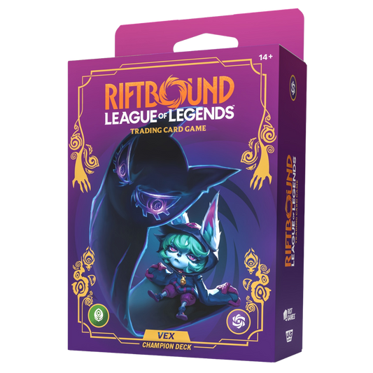 Riftbound Unleashed Vex Champion Deck League of Legends TCG preconstructed deck with booster pack