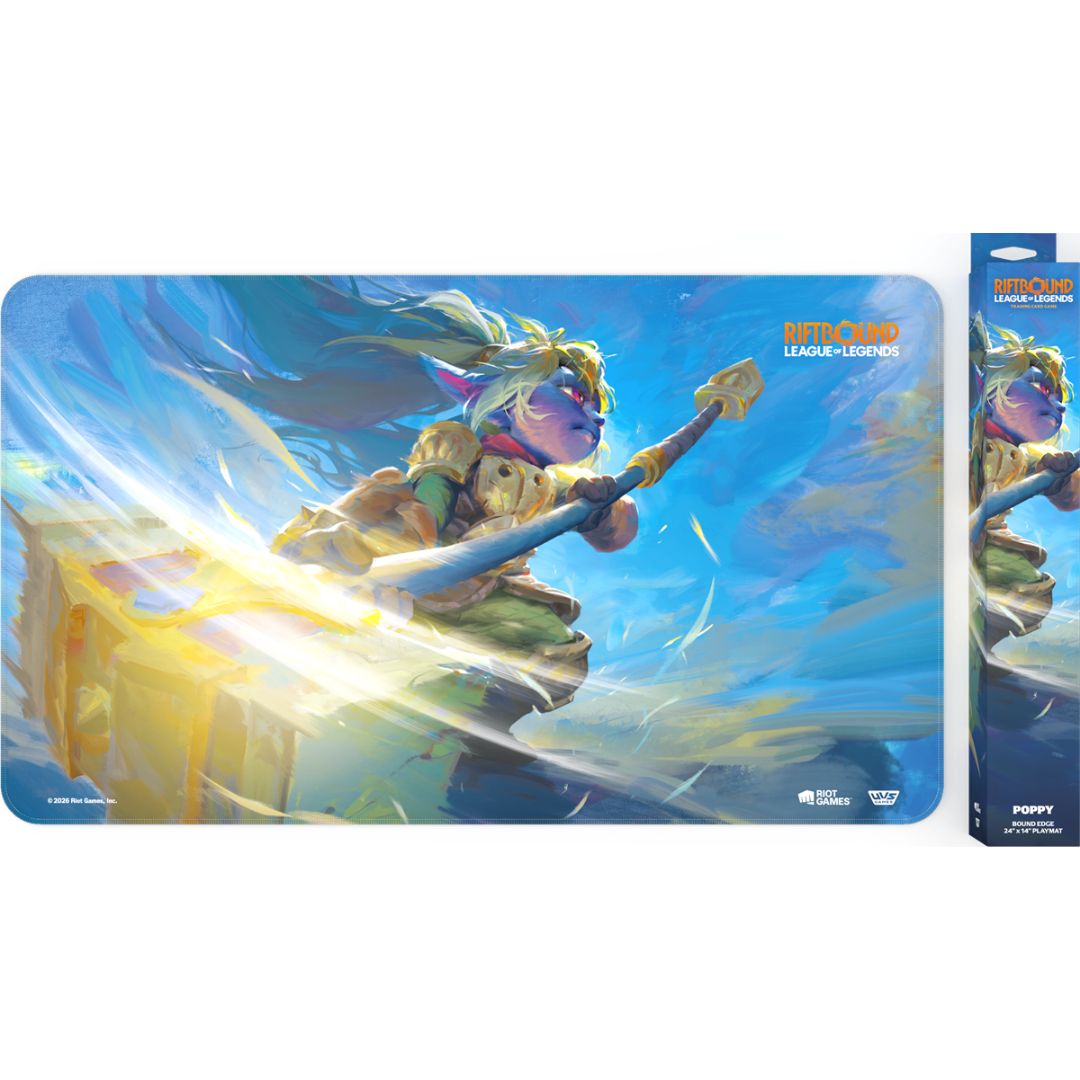 Riftbound League of Legends Poppy playmat with non slip rubber backing
