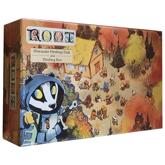 Root Marauder Hirelings Pack with hireling cards and storage box