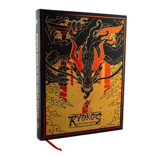 Ryoko's Guide To The Yokai Realms Deluxe 5E sourcebook with yokai and kaiju fantasy roleplaying content