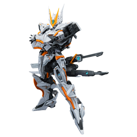 SNAA 1/100 Nether Emperor articulated mecha model kit with rifle and blade accessories