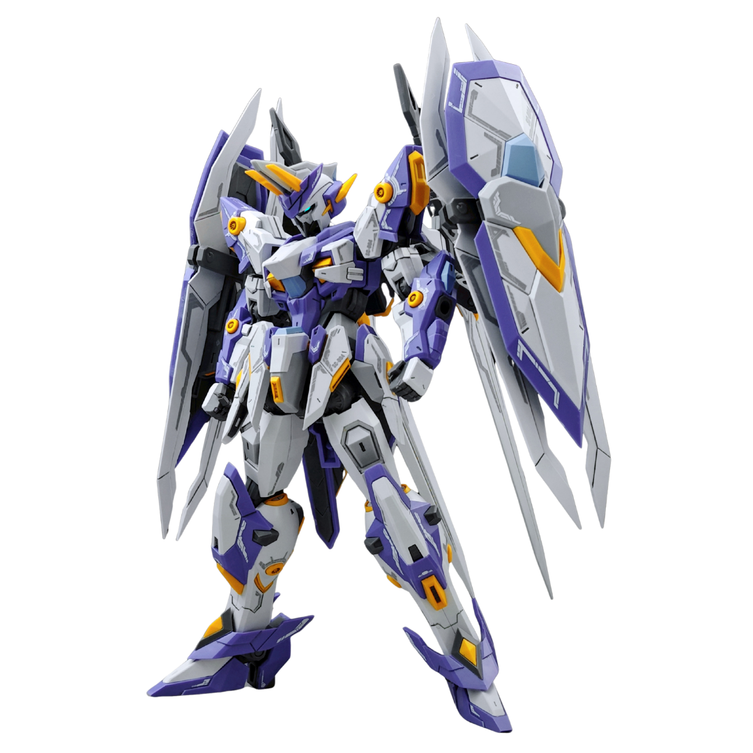 SNAA 1/144 Round Table Knights Achilles plastic model kit with knight inspired mecha armor and weapons