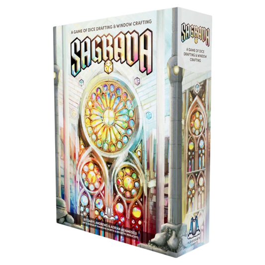 Sagrada Refresh board game with stained glass dice drafting gameplay