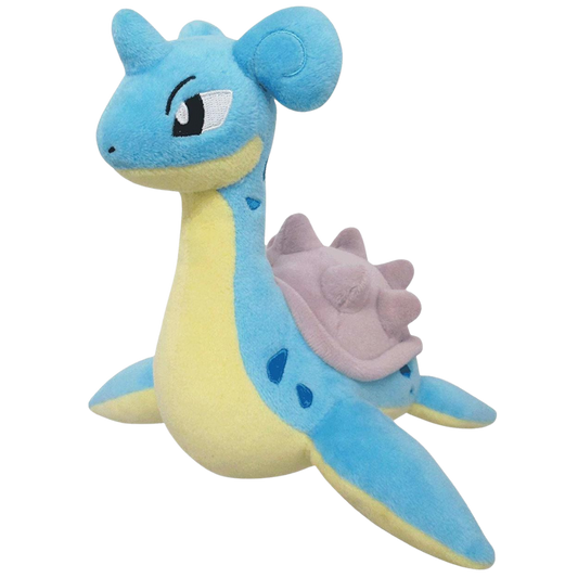 San-ei Pokémon All Star Collection Lapras plush with shell detailing and embroidered features