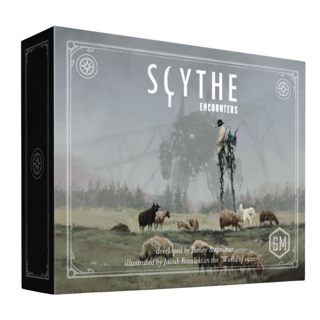 Scythe Encounters expansion cards for board game narrative gameplay