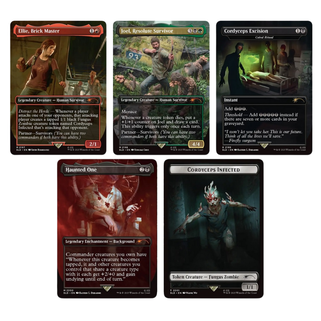 Secret Lair The Last of Us Part I Chasing Hope non foil with Ellie and Joel themed MTG cards