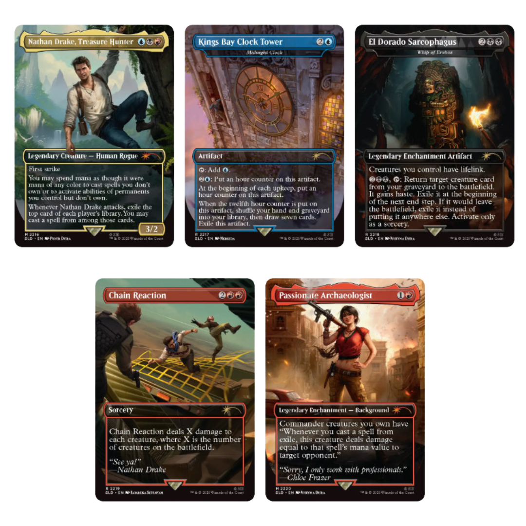 Secret Lair Uncharted Saga of Thieves Non Foil box art for Magic the Gathering