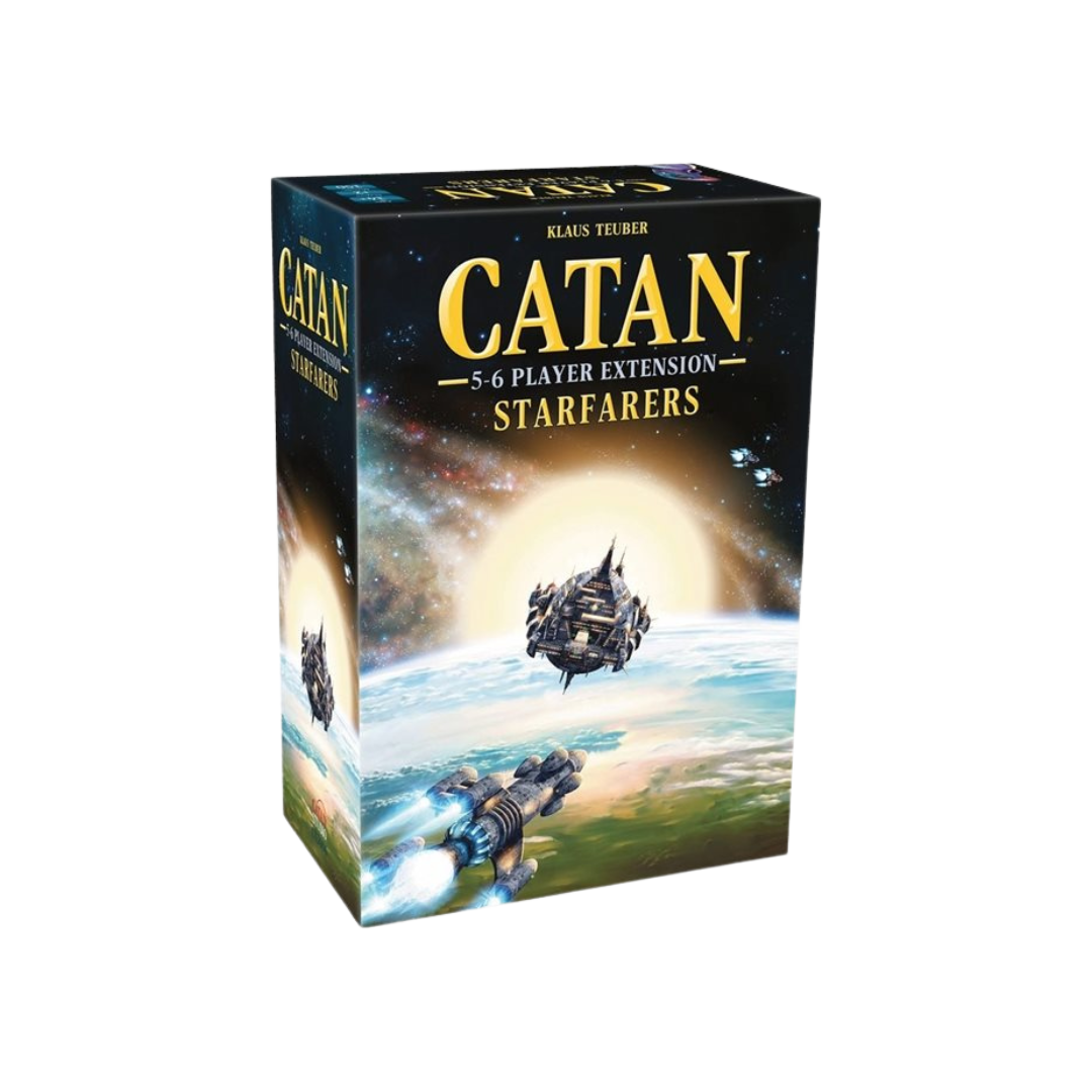 Settlers of Catan: Starfarers 5-6 Players edition, featuring space exploration, resource management, and strategic gameplay in the Catan universe.