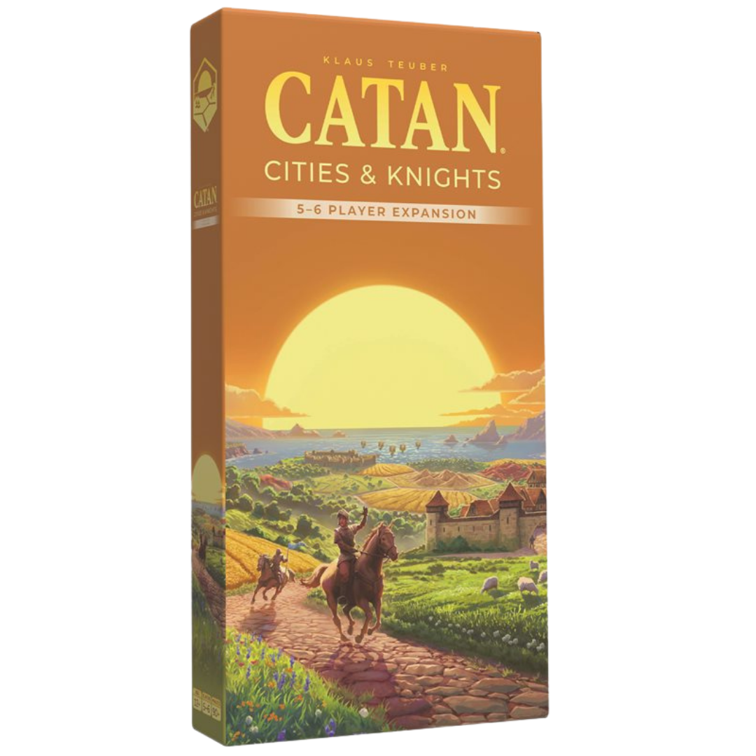 Settlers of Catan Cities and Knights 5 to 6 player expansion components