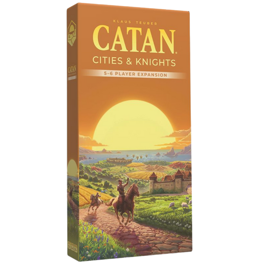Settlers of Catan Cities and Knights 5 to 6 player expansion components
